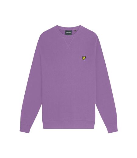 Mens crew neck long-sleeved sweatshirt card purple Lyle & Scott