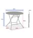 Table de jardin pliante ronde 4 places GREENSBORO - Argile-3