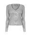 Womens/ladies Isotta V Neck Regular Cardigan Grey Diesel-1