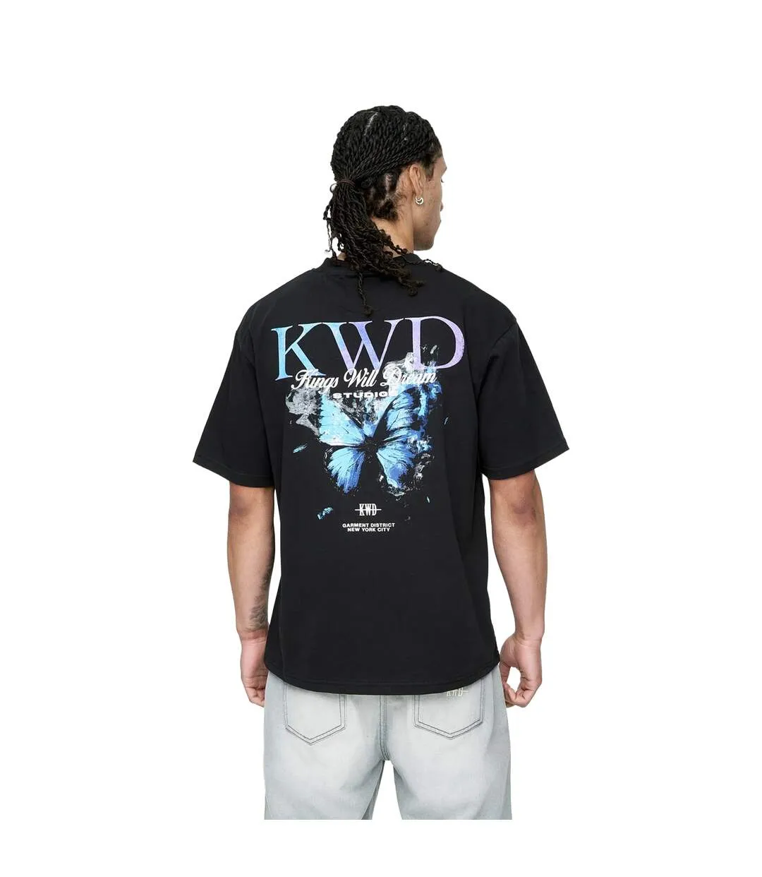 Mens Studio Butterfly T-shirt Black Kings Will Dream-3