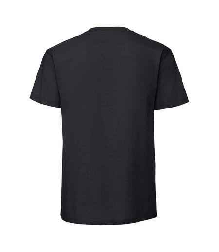 Mens ringspun premium t-shirt black Fruit of the Loom