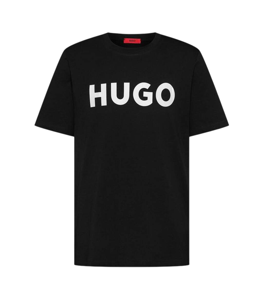 Mens Dulivio Contrast Logo T-shirt Black White Hugo-2