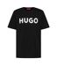 Mens Dulivio Contrast Logo T-shirt Black White Hugo-2