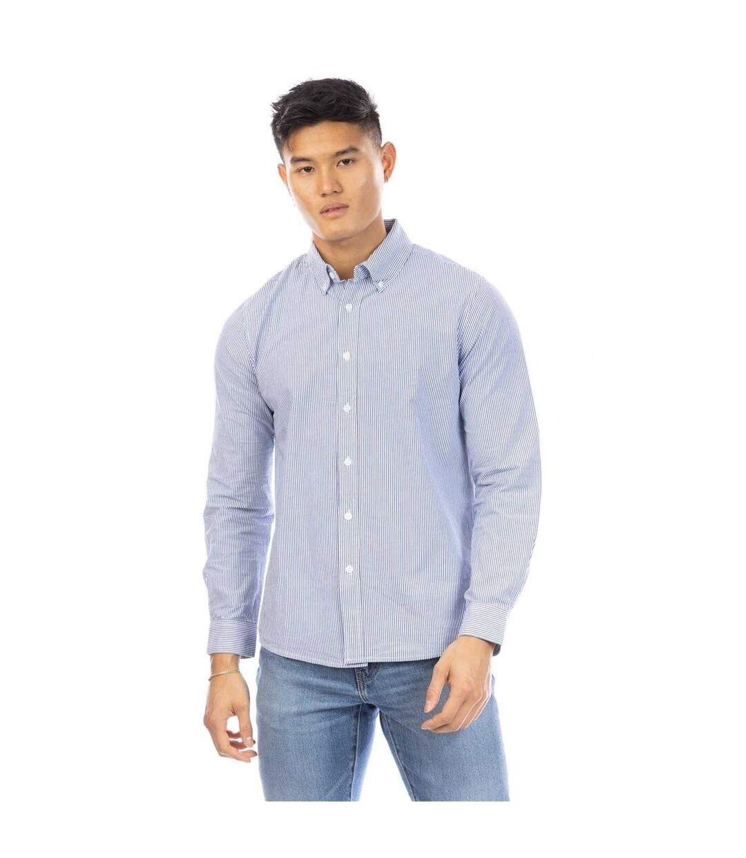 Mens Button-down Shirt Navy White Peter Werth-2