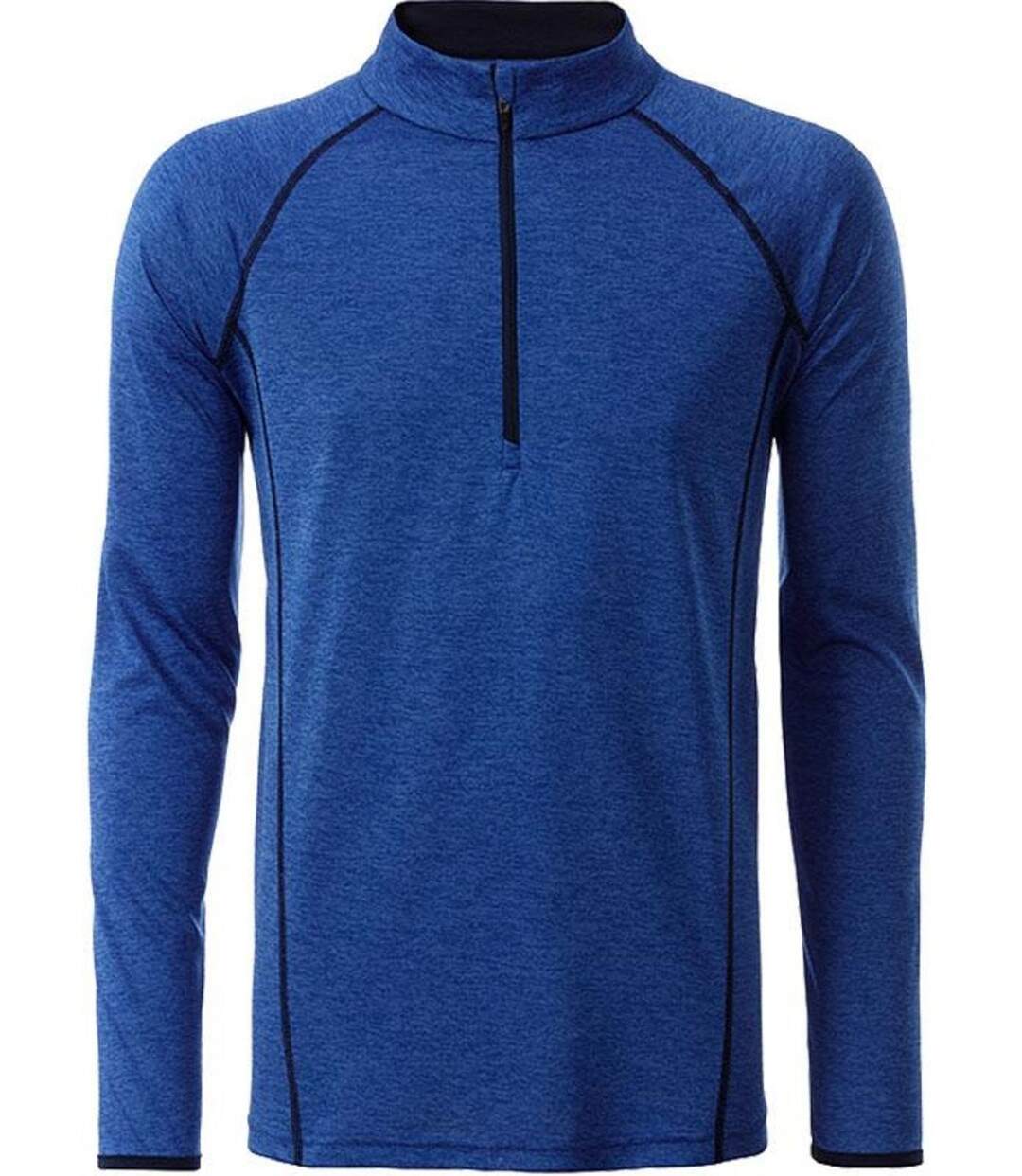 Maillot running respirant manches longues - Homme - JN498 - bleu mélange-2