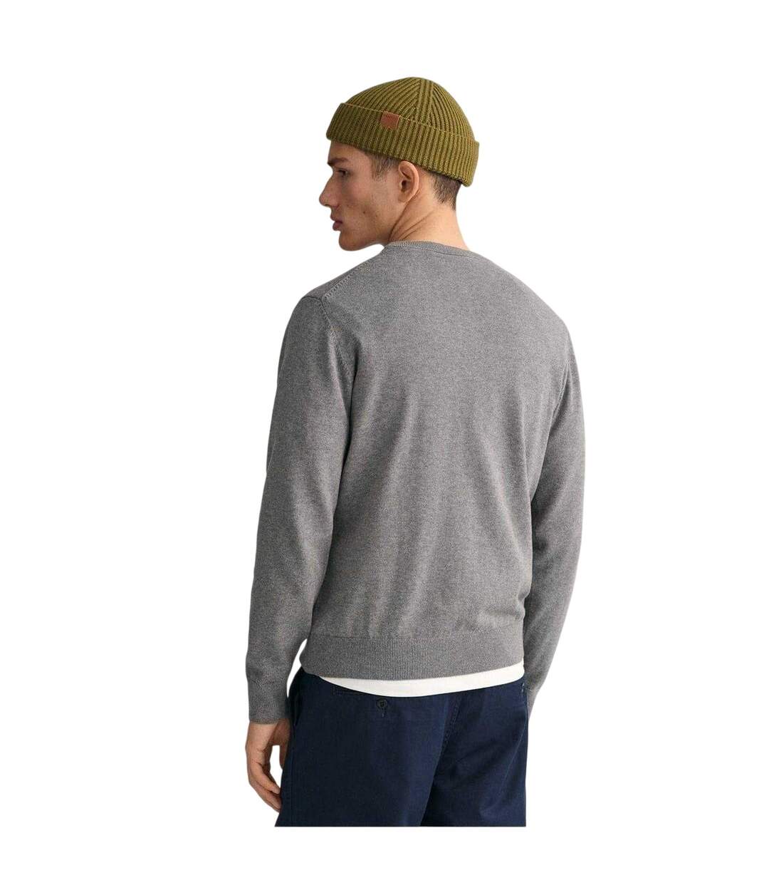 Pull Homme Gris Chiné Gant-3