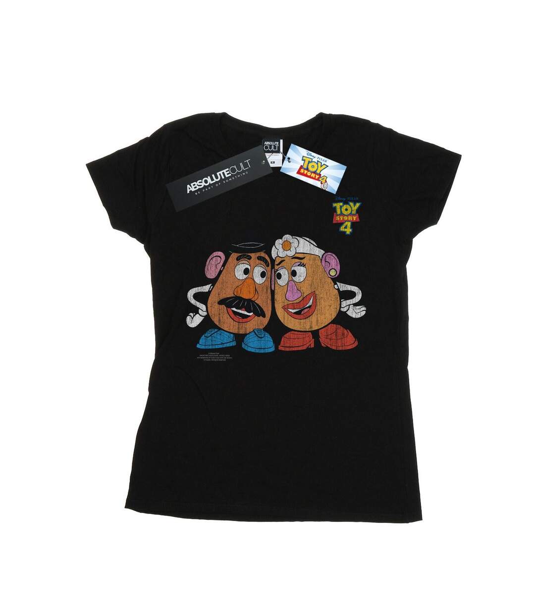 Disney T-shirt en coton Femmes/Ladies Toy Story 4 Mr And Mrs Potato Head (Noir) - UTBI44418-1