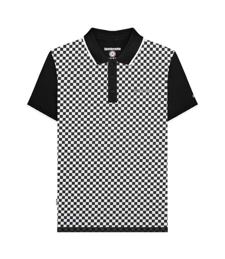 Polo Motif/style À Carreaux Aw25 Homme Beige Gris Lambretta