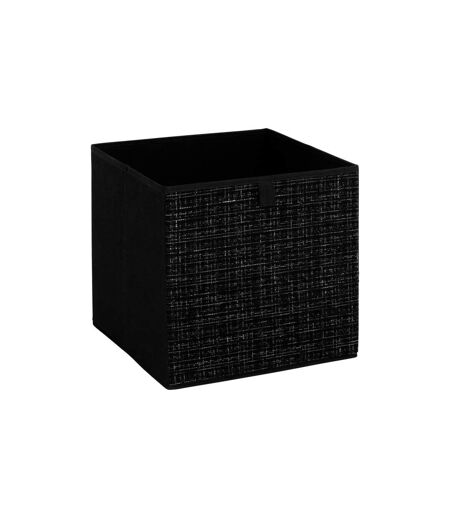 Boîte de Rangement Imprimé Tweed 31x31cm Noir