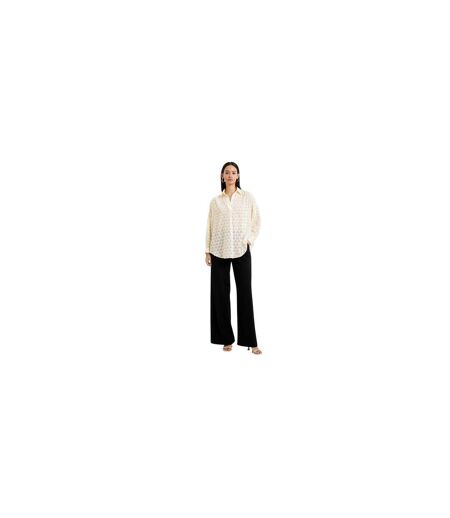 Chemise Manches Longues Motif/style En Relief Femme Crème French Connection