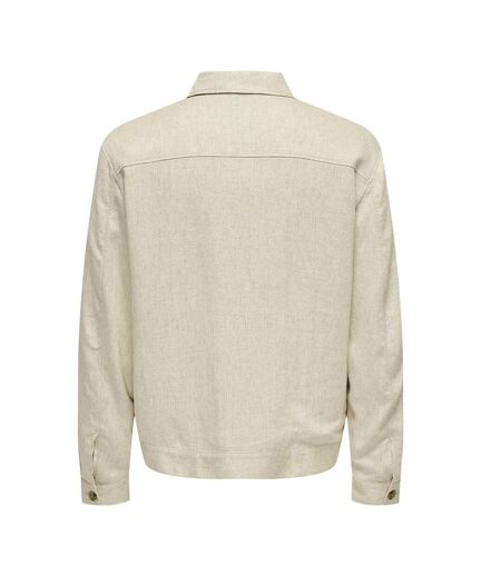 Veste légère écru homme only & sons structure