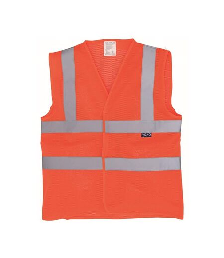 Mens Mesh Hi-vis Vest Orange Yoko