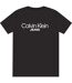 Mens Back Print Logo Regular T-shirt Black Calvin Klein-3