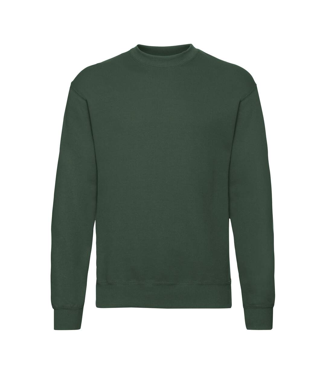 Unisex adult classic drop shoulder sweatshirt bottle green Fruit of the Loom-1