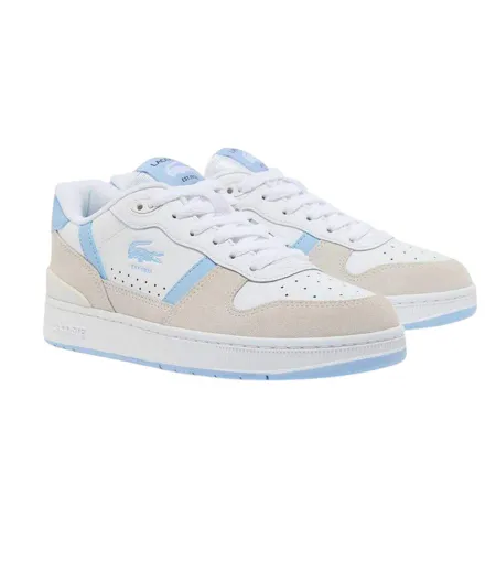 Baskets T-clip Set Femme Blanc Bleu Lacoste