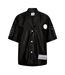 Womens/ladies Printed Relaxed Fit Overshirt  Black Puma-2