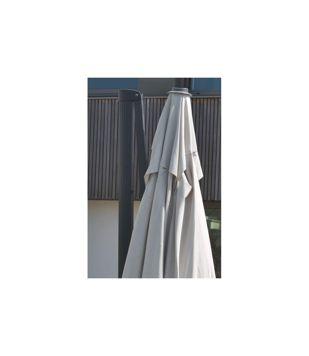 Parasol Déporté à Manivelle Sevilla 250cm Gris-4