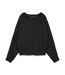 Pull noir femme vero moda happyglitter batwing-1