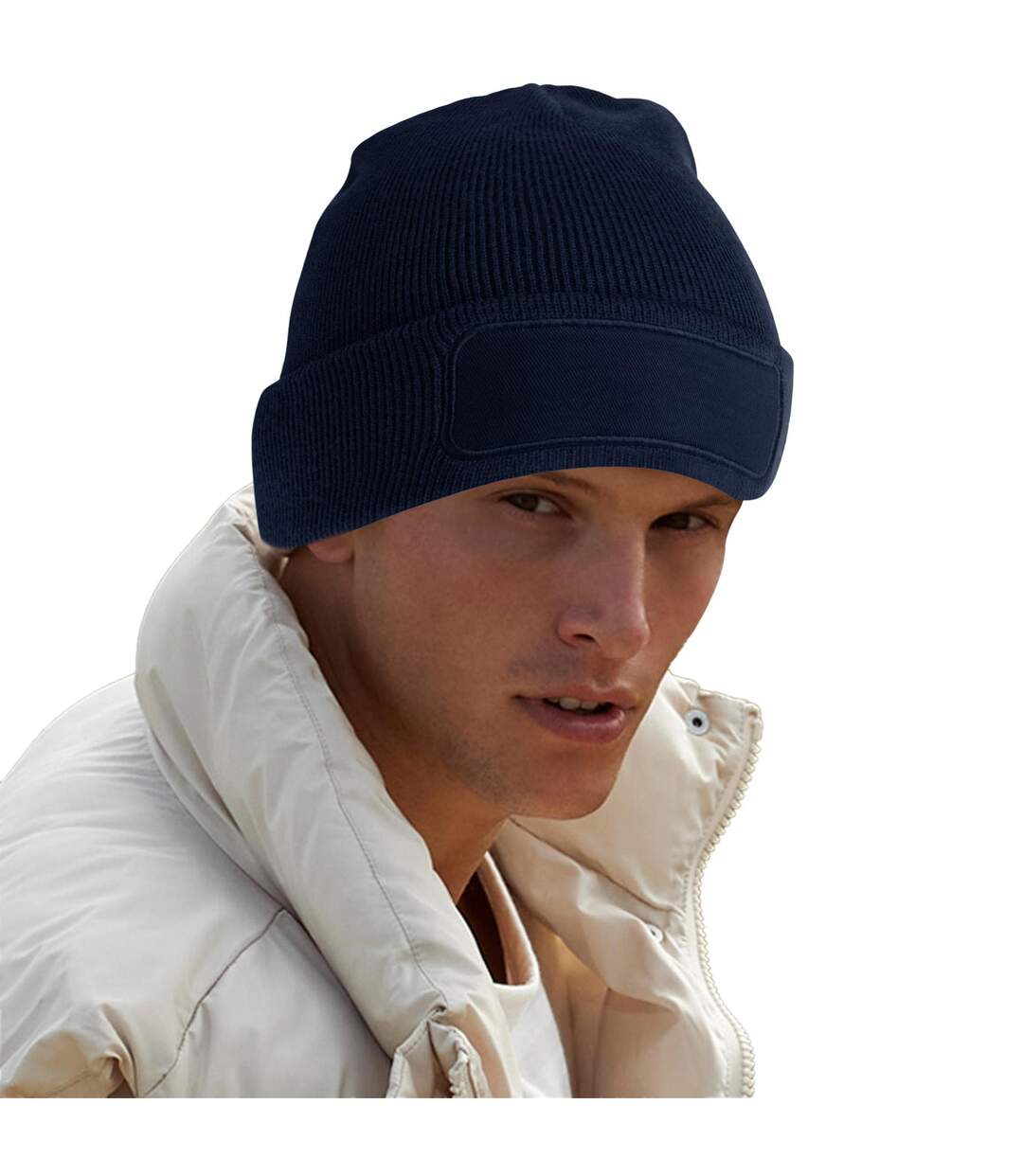 Bonnet Recyclé Original Patch Bleu Marine Beechfield-1