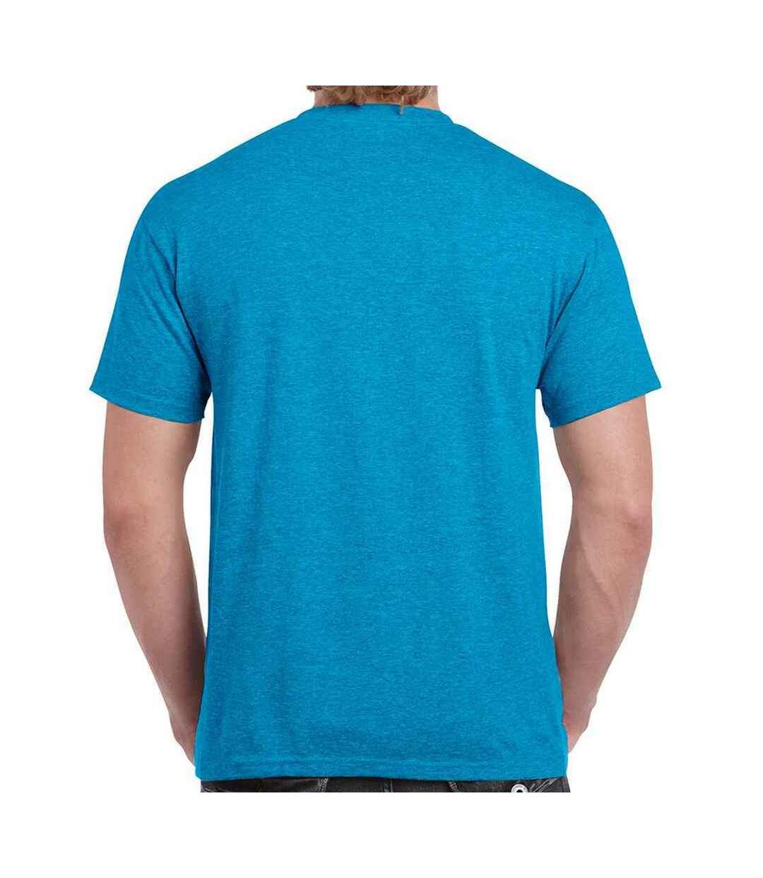 T-shirt heavy cotton homme bleu saphir chiné Gildan-2