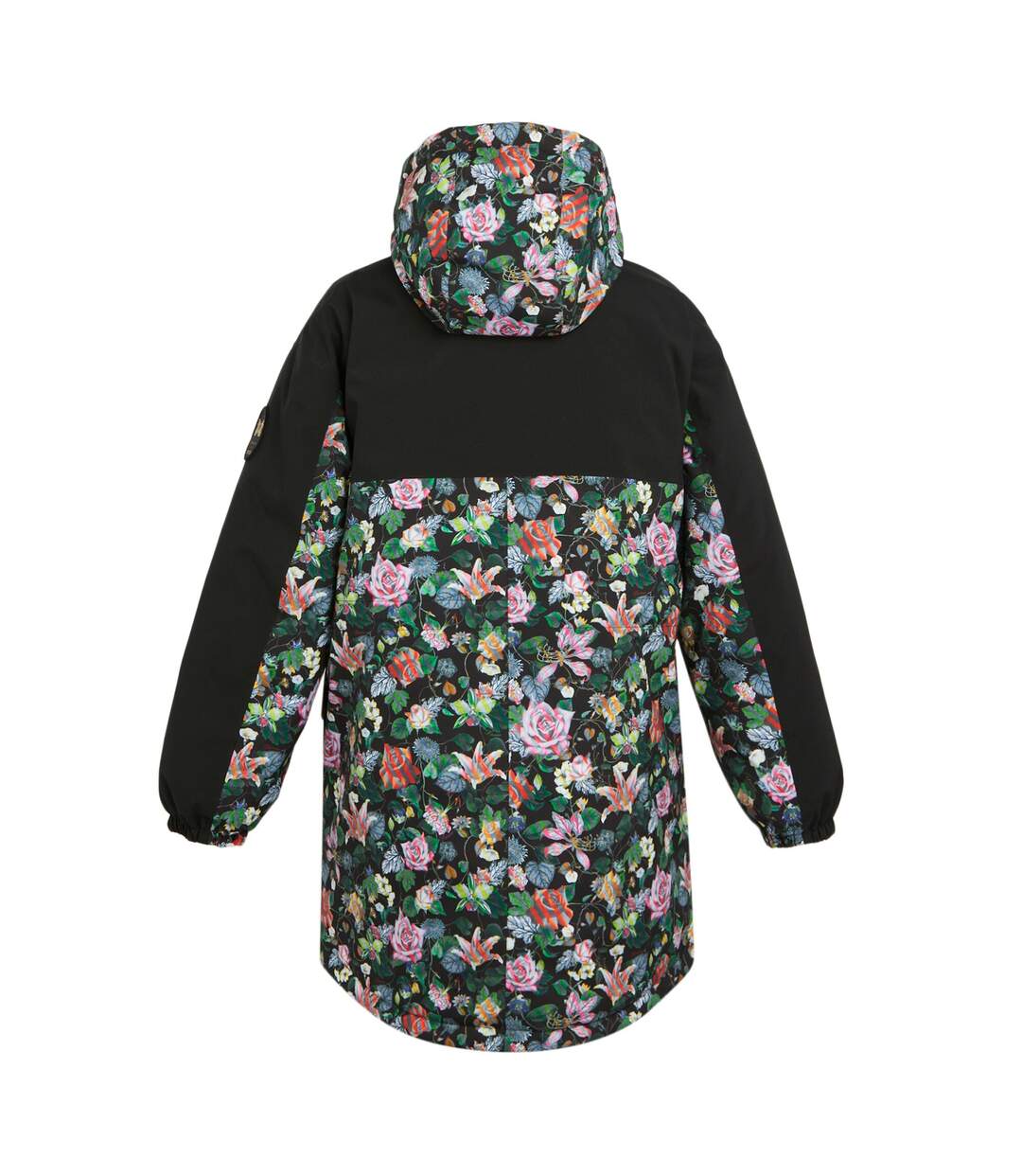 Womens/ladies Christian Lacroix Cailar Floral Longline Waterproof Jacket Black Regatta-3