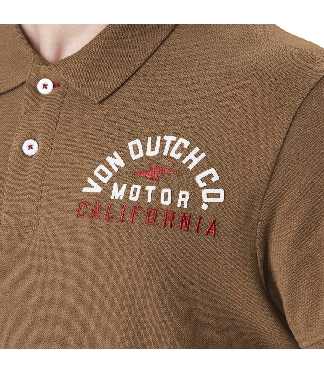 Polo homme avec logo et badges en coton Calif Vondutch