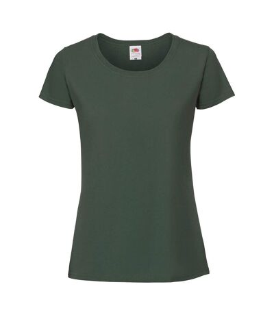 T-shirt Iconic Femme Vert Bouteille Fruit Of The Loom