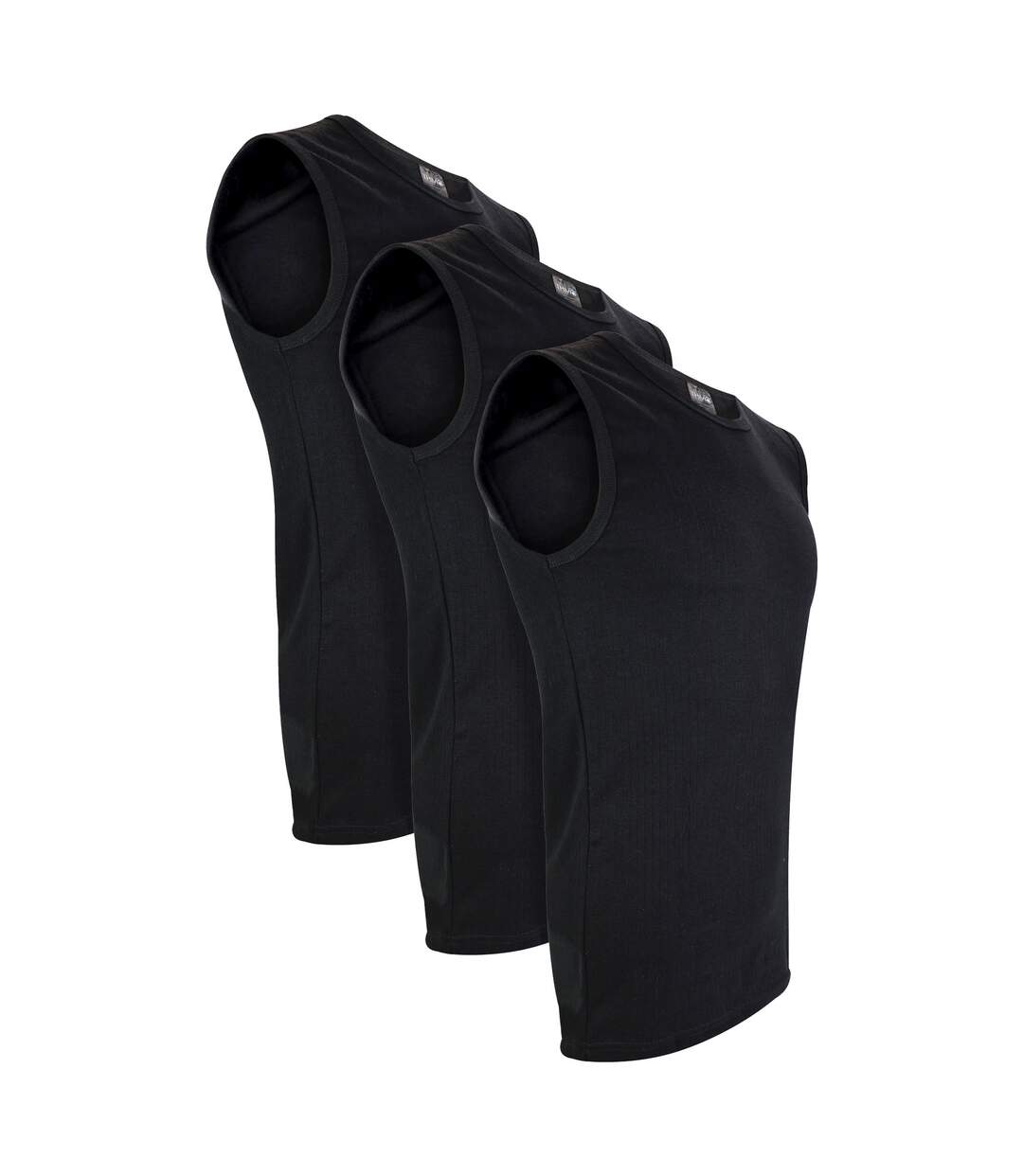 Mens 3 Pack Sleeveless Thermal Vests Winter Base Layer Underwear-1