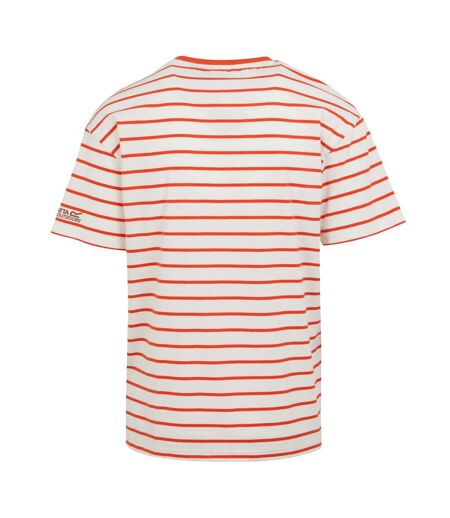 T-shirt Shorebay Homme Blanc Rouge Orangé Regatta