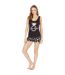 Ensemble De Pyjama Court Bride To Be Femme Noir Metzuyan-1