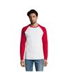 SOLS - T-shirt manches longues FUNKY - Homme (Blanc/rouge) - UTPC3513