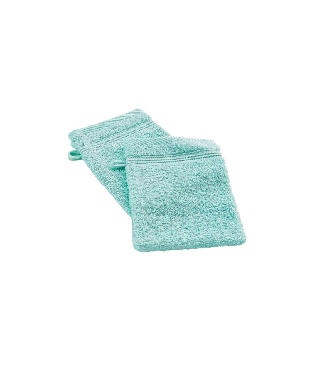 Lot de 2 Gants de Toilette Tendresse 15x21cm Céladon-1