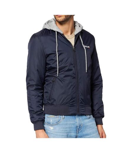 Bomber bleu homme schott bombers capuche amovible en jersey schott oregon-kak