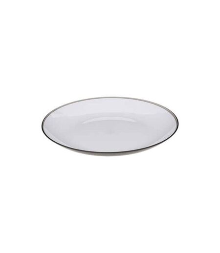 Lot de 6 Assiettes Plates Réutilisables Square 25cm Gris Charbon