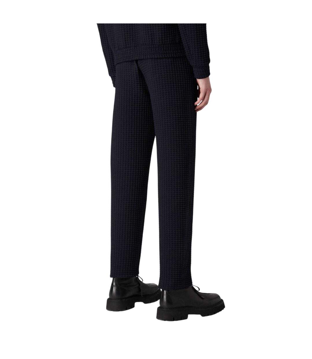 Mens Wool Blend Regular Trousers Navy Emporio Armani EA7-3