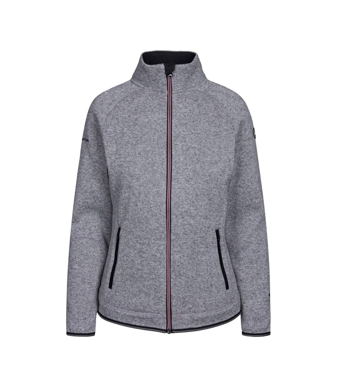 Womens/ladies Toddy At200 Fleece Jacket Grey Marl Trespass-1