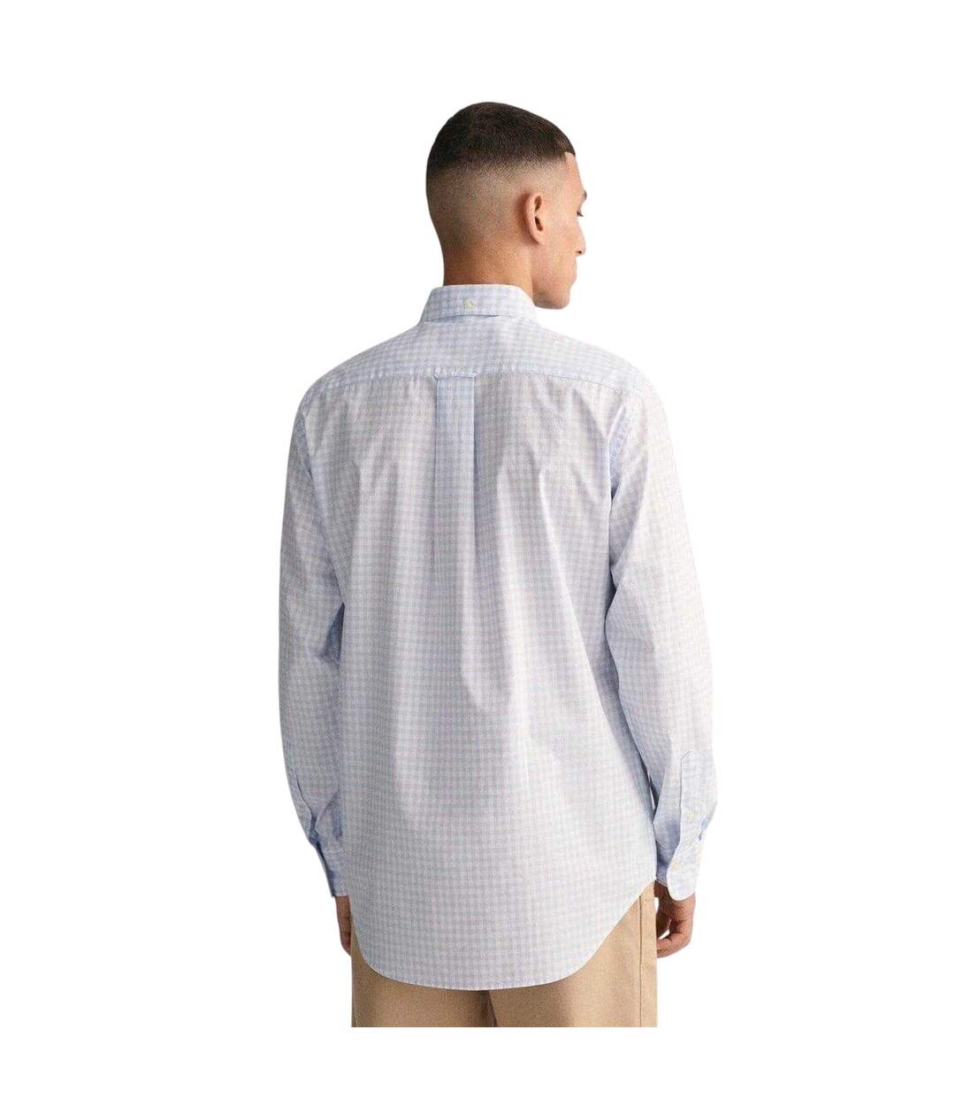 Mens Gingham Regular Shirt Blue Gant-2