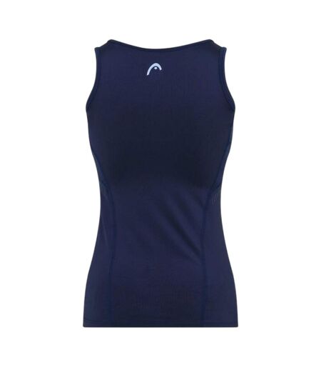 Womens/ladies Jersey Scoop Neck Slim Tank Top Blue Head