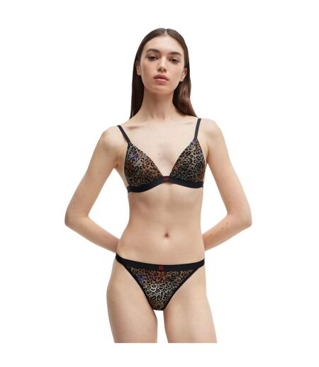 Womens/ladies Animal Print Thong Multicoloured Hugo