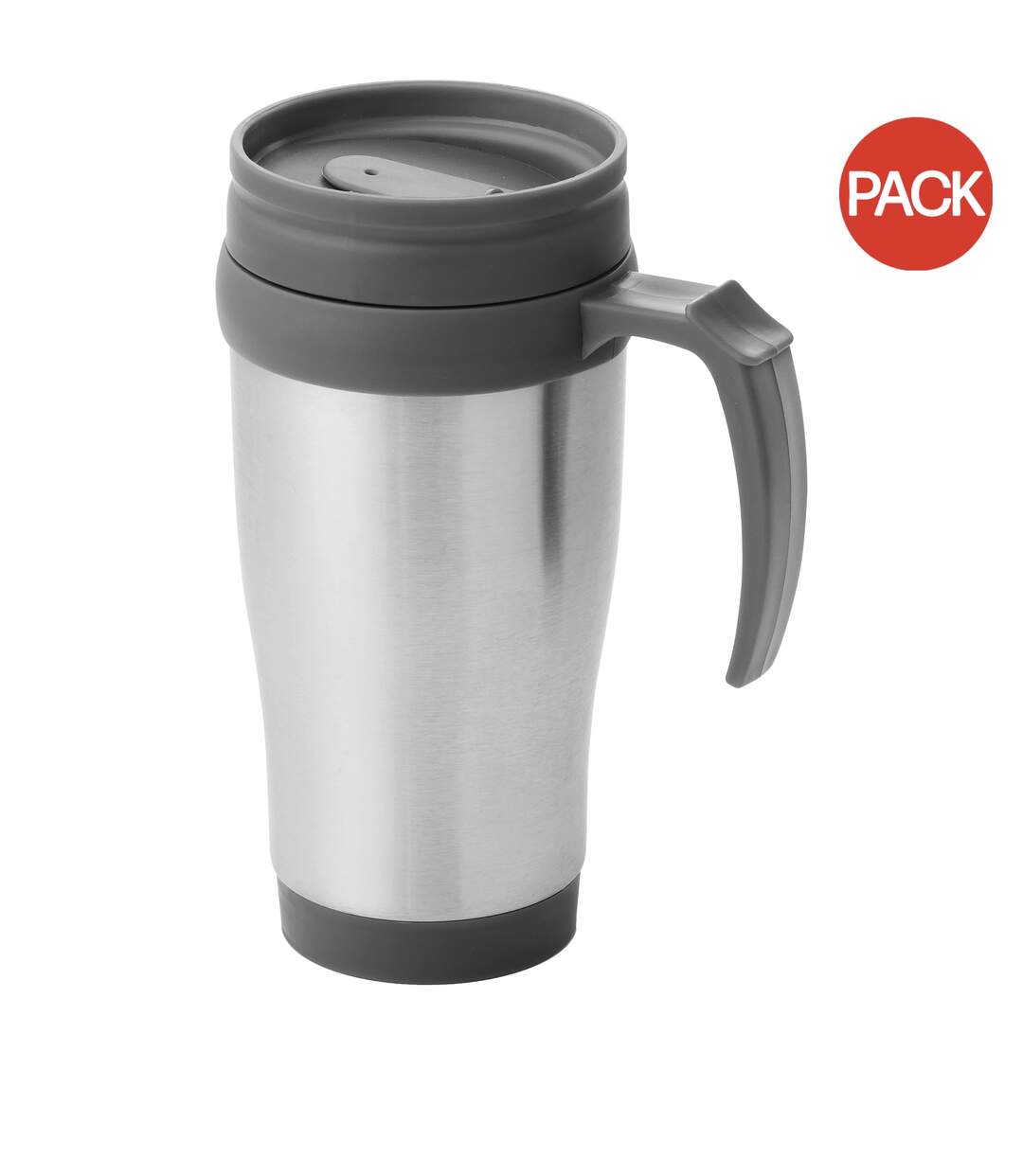 Bullet Sanibel Insulated Mug (Pack of 2) (Silver/Grey) (12 x 18 x 8 cm) - UTPF2463