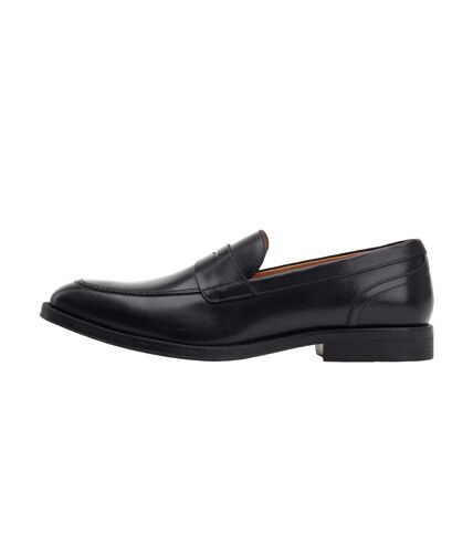 Base London Mens Kennedy Leather Loafers (Black) - UTFS10769