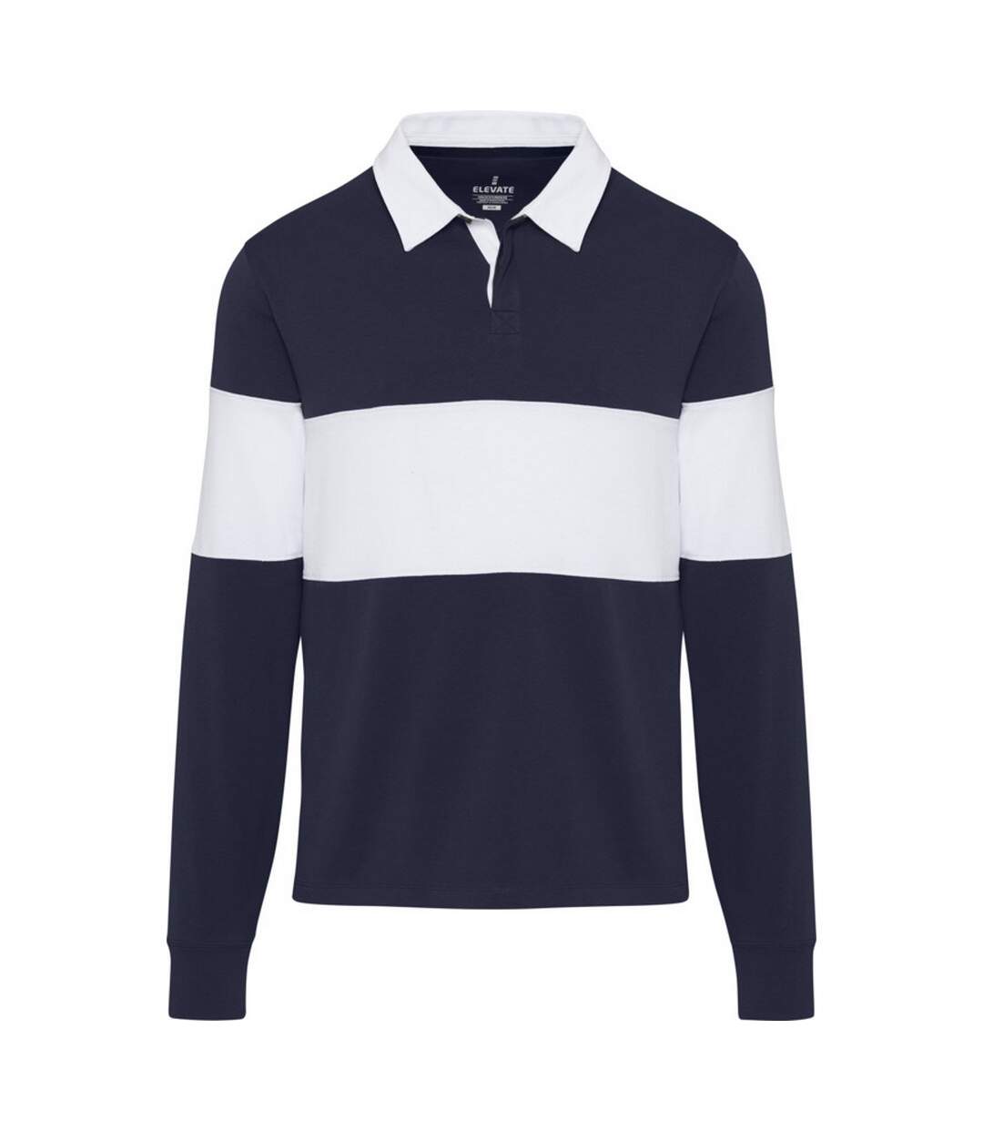 Polo sweat clyde adulte bleu marine / blanc Elevate-1