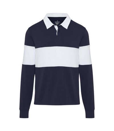 Polo sweat clyde adulte bleu marine / blanc Elevate