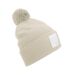 Bonnet Motif/style Pompon Blanc Cassé Blanc Beechfield-3