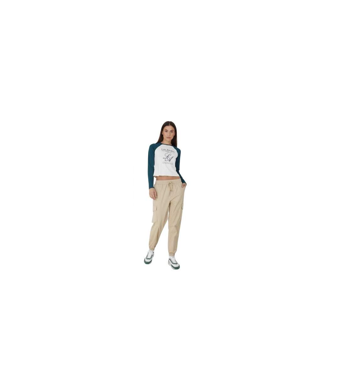Pantalon À Poches Femme Beige Gris Brave Soul-1