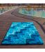 Tapis shaggy fait main motif géométrique WAVES-1