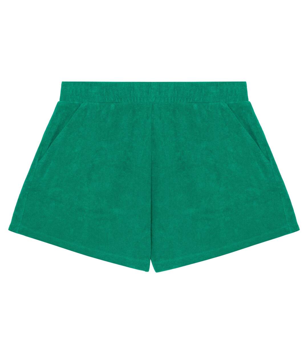 Womens/ladies terry towel shorts malachite green Native Spirit