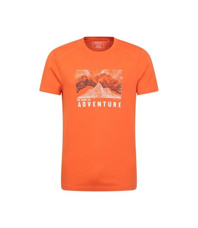 Mountain Warehouse Mens Adventure Begins Natural Cotton T-Shirt (Orange) - UTMW2510