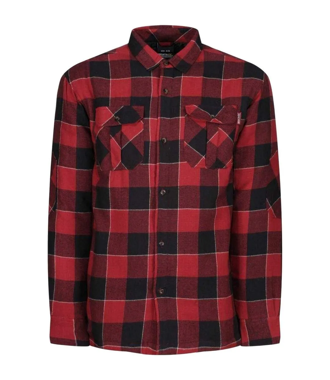 Chemise Manches Longues Motif/style Motif Écossais Shelford Homme Rouge À Carreaux Regatta-1
