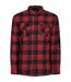 Chemise Manches Longues Motif/style Motif Écossais Shelford Homme Rouge À Carreaux Regatta-1